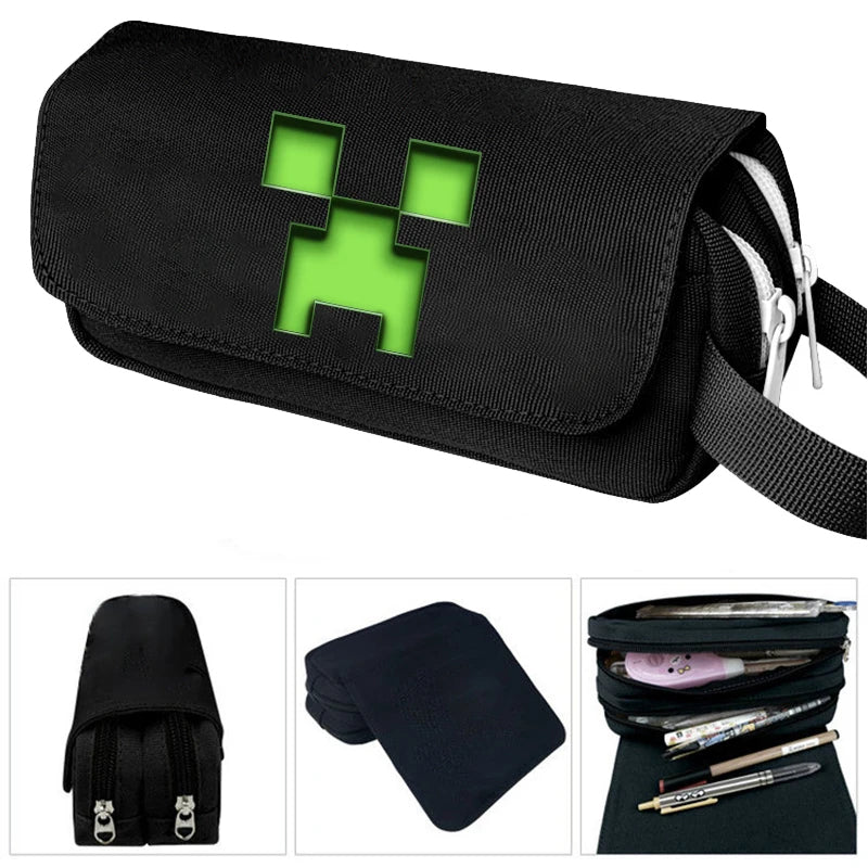 Minecraft Pencil Case – Flip Top Game Print Pen Pouch