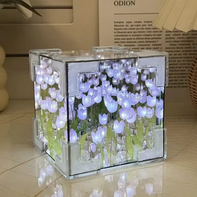 DIY 3D Tulip Cube Lamp Kit with LED Light