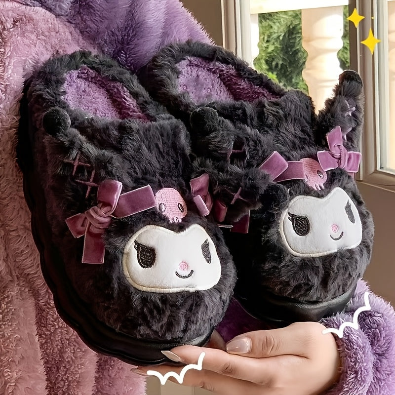 Indoor Character-Themed Plush Slippers