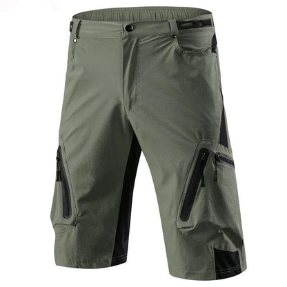 Men’s Mountain Bike Shorts with Zippered Pockets and Adjustable Waist