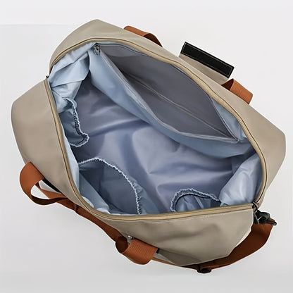 Multi-Pocket Casual Nylon Travel Tote Bag