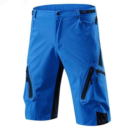 Men’s Mountain Bike Shorts with Zippered Pockets and Adjustable Waist
