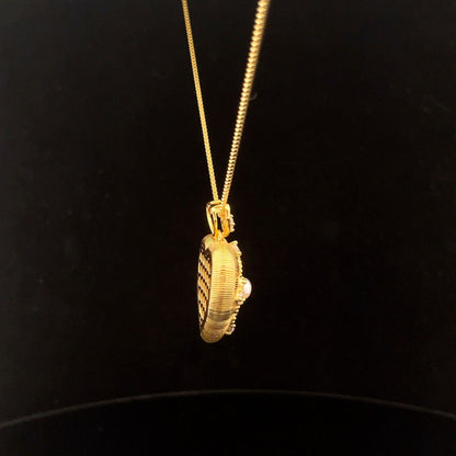 925 Silver Gold Heart Necklace