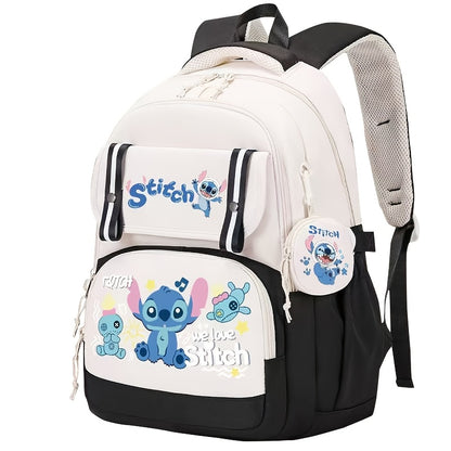 Kids Cartoon Print School Backpack with Large Capacity