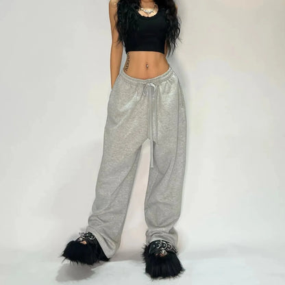 Loose Straight Leg Sweatpants for Men & Women – Casual Hip-hop Style