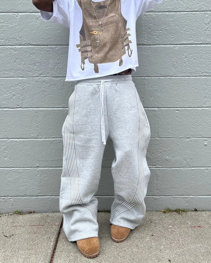 Loose Straight Leg Sweatpants for Men & Women – Casual Hip-hop Style
