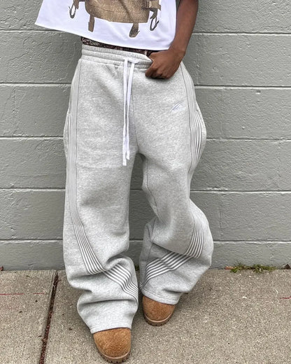 Loose Straight Leg Sweatpants for Men & Women – Casual Hip-hop Style