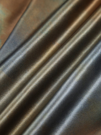 Elegant Maxi Satin Dress with V-Neck