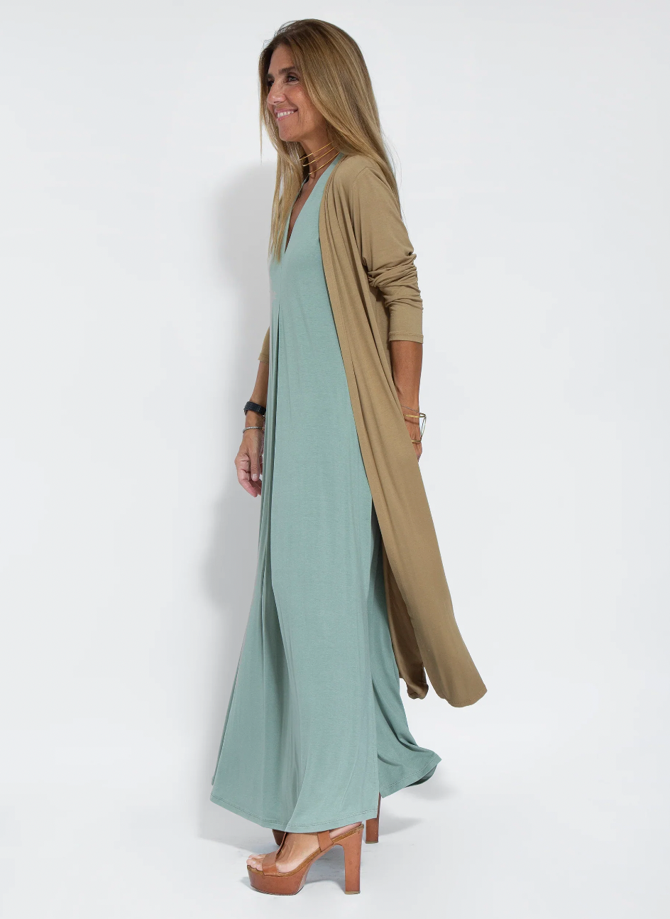 Chic AYANIA Dress & Vest Set