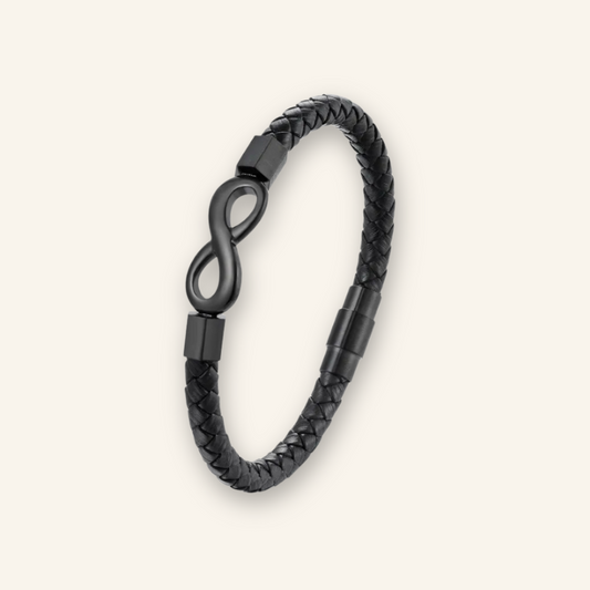 Infinity Edge Braided Leather Bracelet