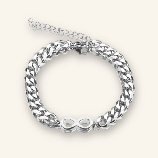 Eternal Bond Cuban Chain Infinity Bracelet