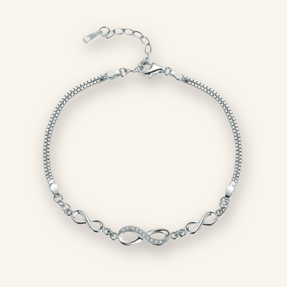 925 Sterling Silver Infinity Love Bracelet