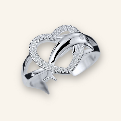 Dolphin Whisper Heart Ring