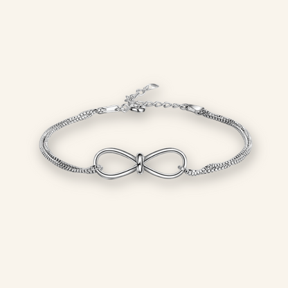 Elegant Sparkle Sterling Infinity Bracelet