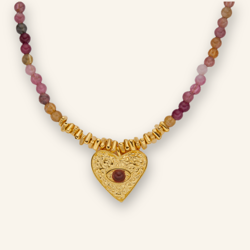 Aurora Heart Tourmaline Necklace