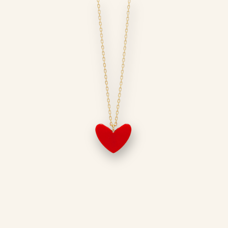 Scarlet Charm Heart Necklace