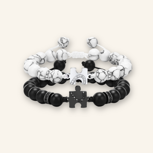 Interlocking Hearts Puzzle Couple Bracelets