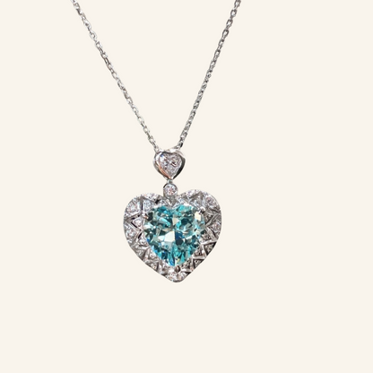 Radiant Gemstone Heart Necklace