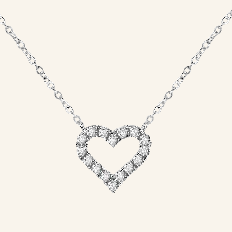 S925 Sterling Silver Heart Necklace