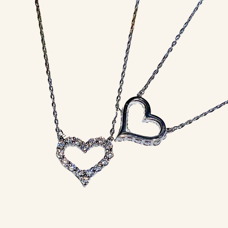 S925 Sterling Silver Heart Necklace