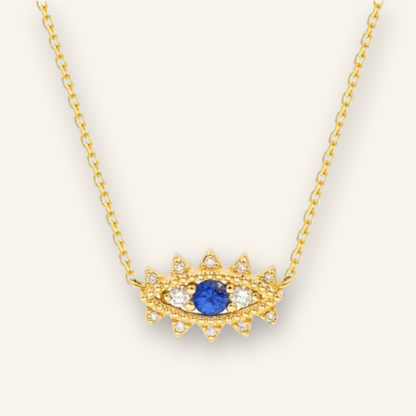 Evil Eye Stacked Diamond Necklace