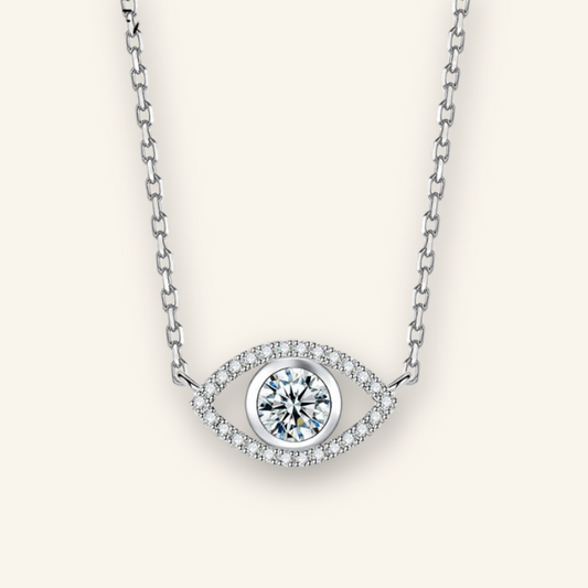 Starlight Diamond Evil Eye Pendant Necklace