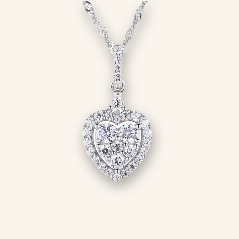 Luxury Moissanite Heart Necklace