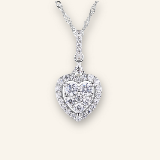 Luxury Moissanite Heart Necklace