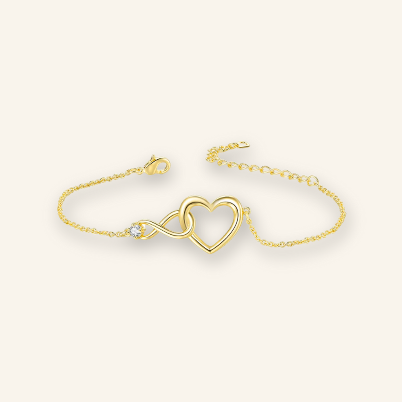 Infinite Love Golden Heart Bracelet