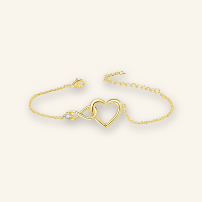 Infinite Love Golden Heart Bracelet