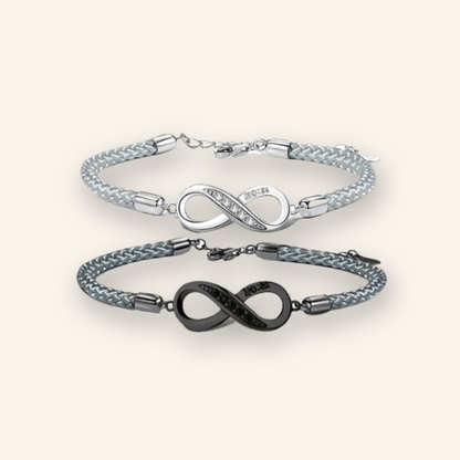 Bold Infinity Charm Couple Bracelet