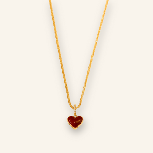 Retro Glamour Heart Necklace