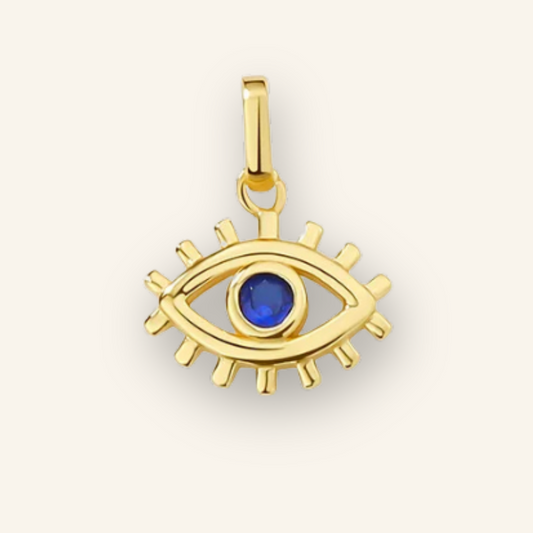 Bohemian Hollow Blue Evil Eye Necklace