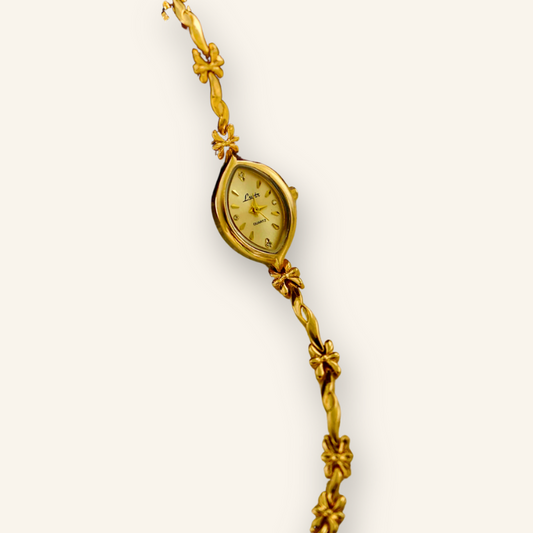 Floral Vintage Gold Watch
