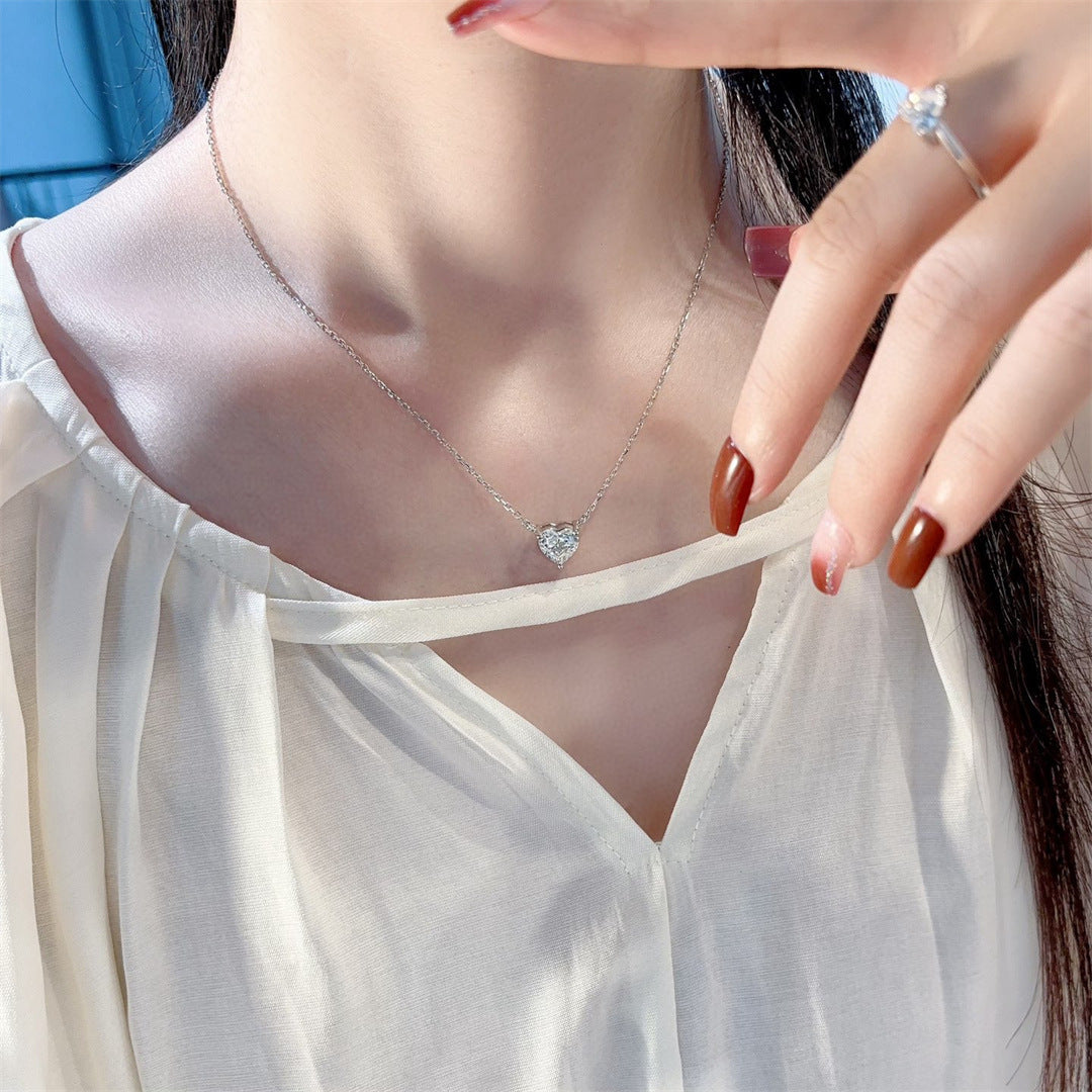 Brilliant Heart Diamond Pendant Necklace