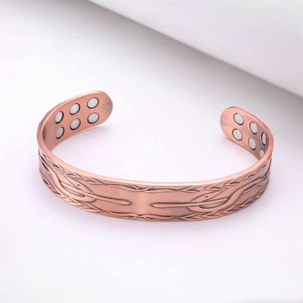 Retro Copper Magnetic Bracelet for Men