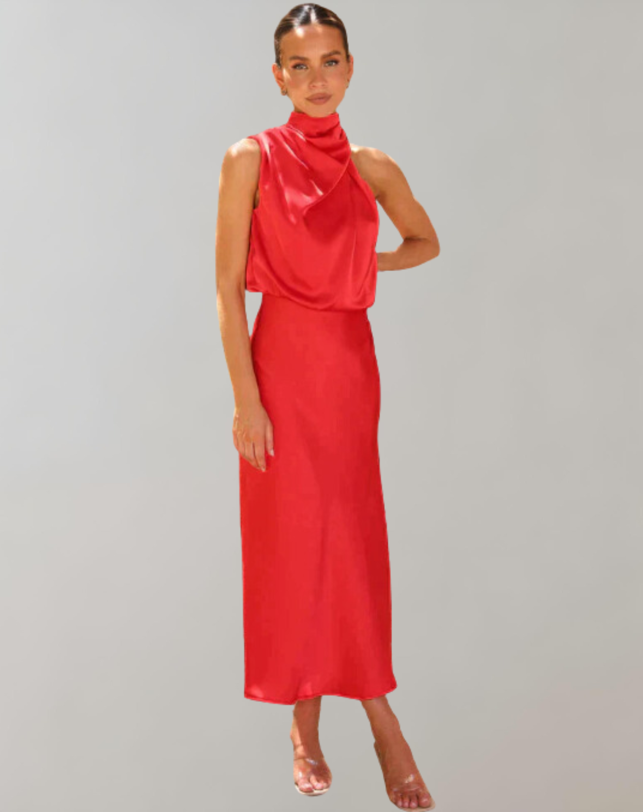 Luxurious Shiny Maxi Dress for Elegance