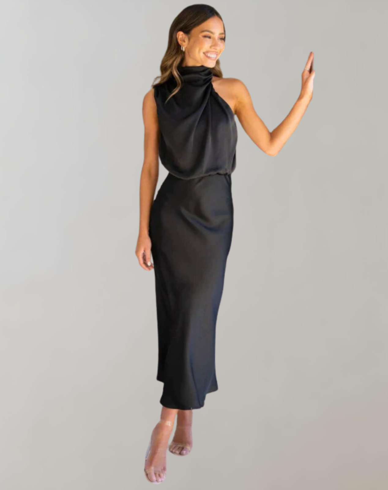 Luxurious Shiny Maxi Dress for Elegance