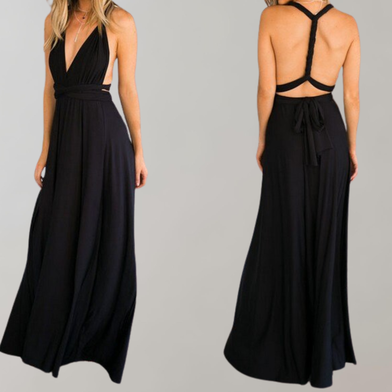 Elegant Women's Maxi Halter Dress