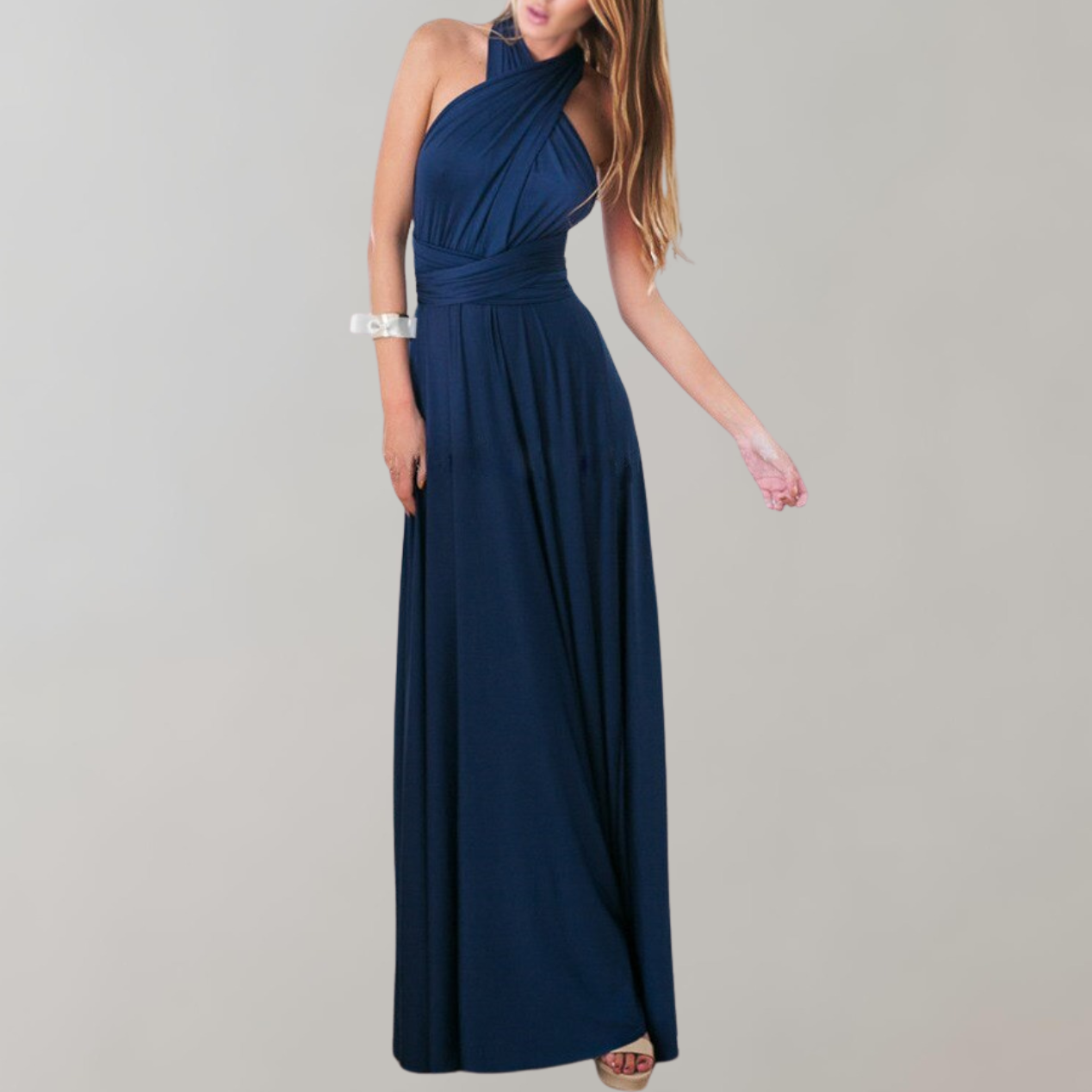 Elegant Women's Maxi Halter Dress