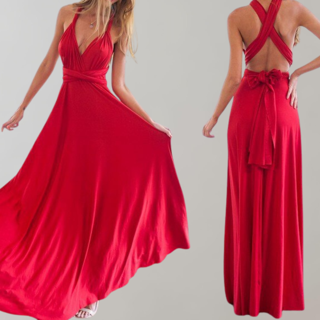 Elegant Women's Maxi Halter Dress