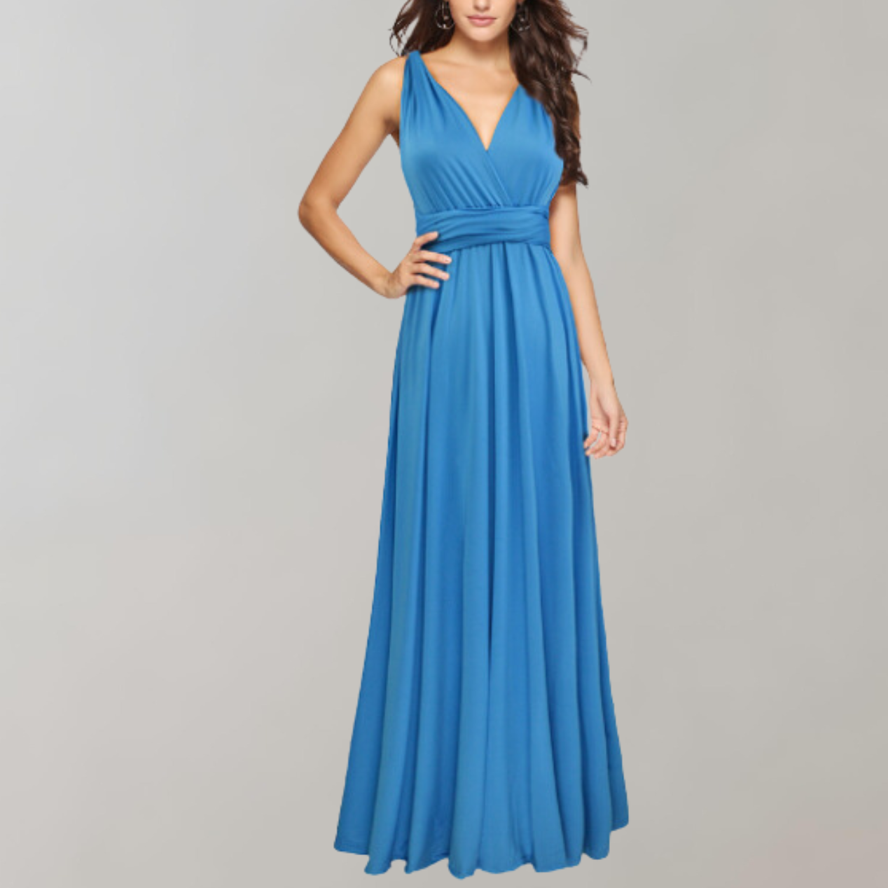 Elegantly Chic Maxi Dress with Waist Belt