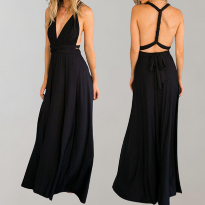 Elegantly Chic Maxi Dress with Waist Belt