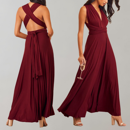 Elegantly Chic Maxi Dress with Waist Belt