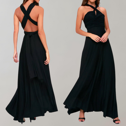 Elegantly Chic Maxi Dress with Waist Belt