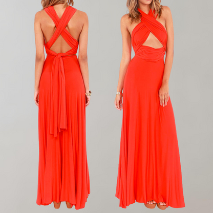 Elegantly Chic Maxi Dress with Waist Belt