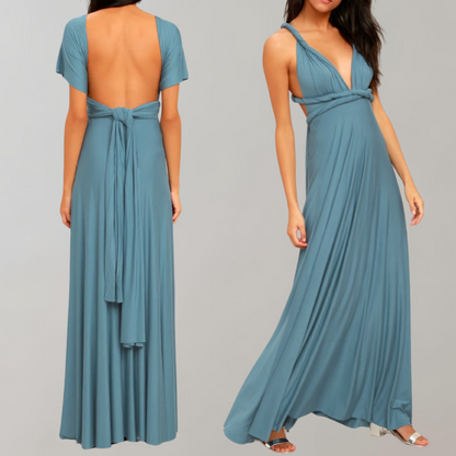 Elegantly Chic Maxi Dress with Waist Belt