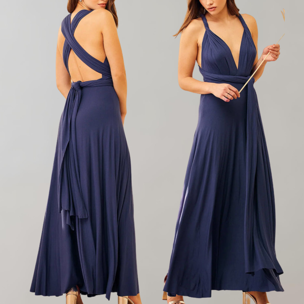 Elegantly Chic Maxi Dress with Waist Belt