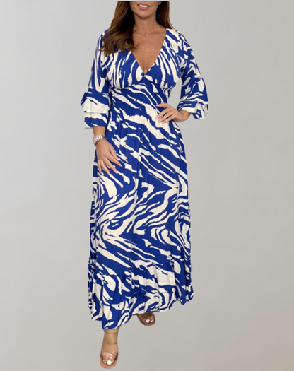 Vibrant Printed Maxi Dress for Summer Elegance
