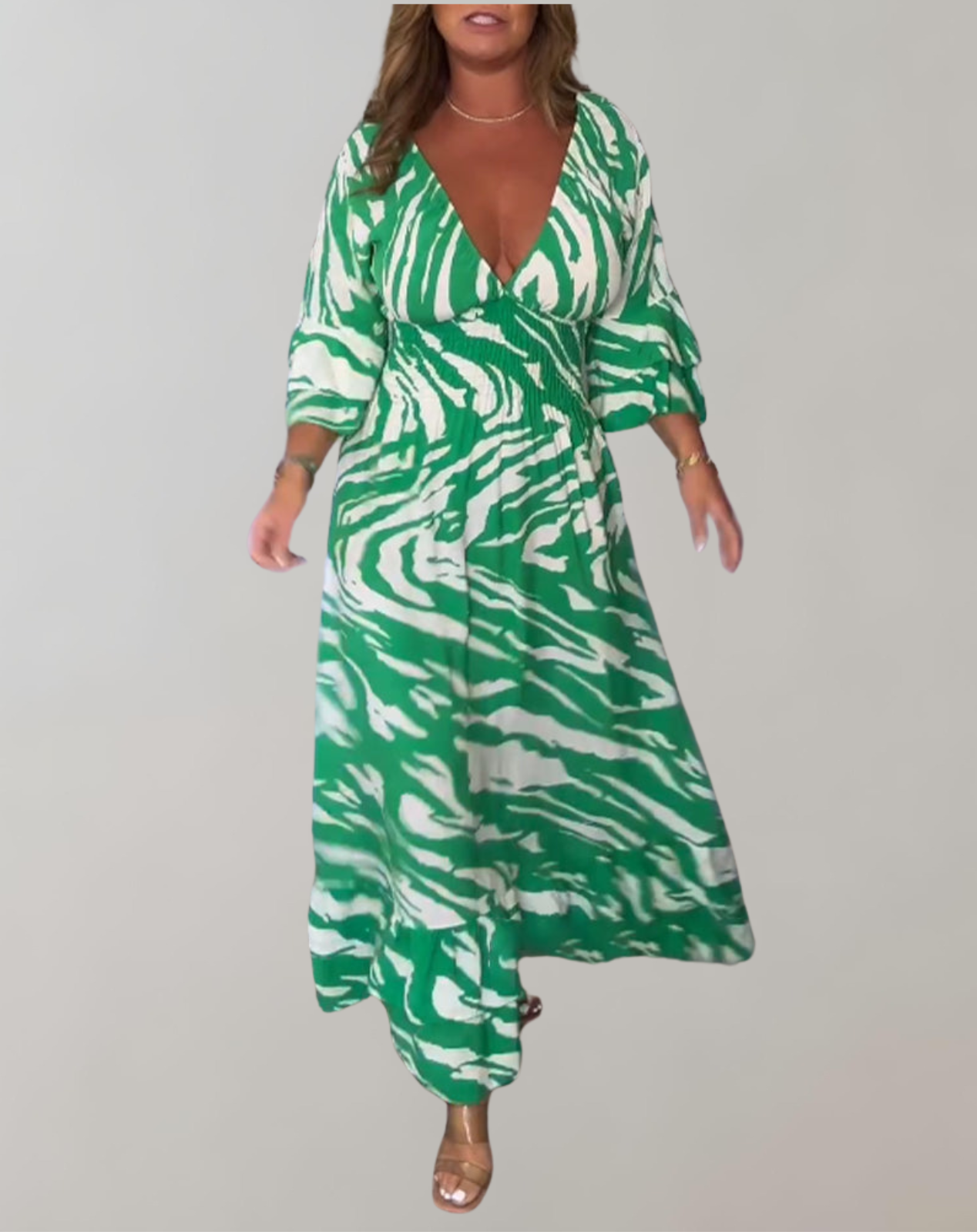 Vibrant Printed Maxi Dress for Summer Elegance